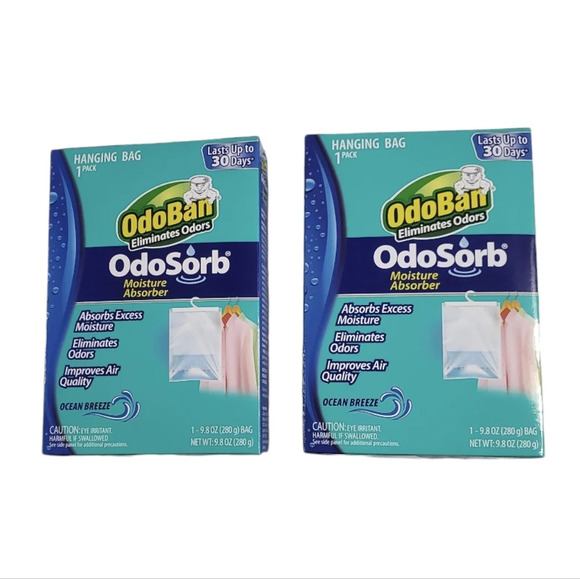 NEW OdoBan OdoSorb Moisture Absorber Bag Ocean Breeze, 9.8 oz Bundle Pack 2 - Picture 1 of 4